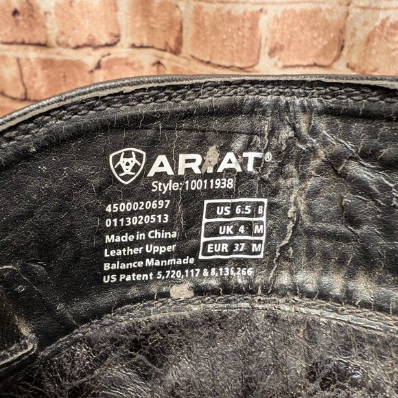 Women's Ariat SAHARA Black Western Boots Size 6.5 B - Picture 14 of 16